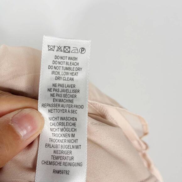 Adrianna Papell US Size 10 Light Pink One Shoulder Tiered Ruffle Cocktail Dress - Picture 11 of 12